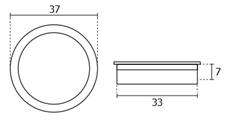 MANIGLIA TONDA IN PLASTICA 32 BIANCA