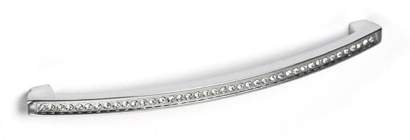 MANIGLIA CON CRISTALLI INT.128 CROMO