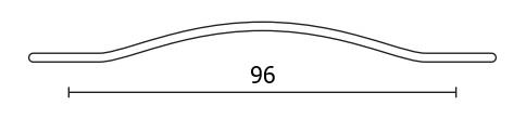 MANIGLIA IN STILE INT.96MM ARGENTO ANTICO