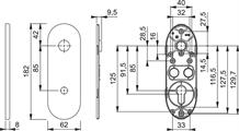 PLACCA ALLUMINIO MANIGLIA/CODOLO BRONZO ANOD