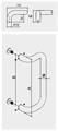 MANIGLIONE PRAIANO ACCIAIO INOX Ø 25 MIS.325*300 BIANCO