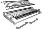 SCOLAPIATTI A MOLLA + TELAIO 56CM ACCIAO INOX