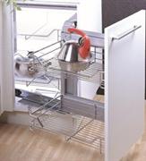 CESTELLO PER ANGOLO SOFT-CLOSE 860X480X560 DX CROMO