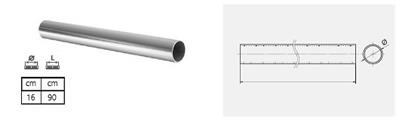 KIT TUBO SOTTOPENSILE 16L.90 NICHEL SATINATO