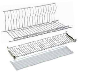 SCOLAP. 76CM CROMO PROTET. C/GRIGLIA VERT.C/VASCHETTA