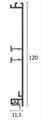 ZOCCOLO IN PVC RIV.LAMINA ALLUM. H.120 MT.4