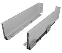 *CASSETTO SLIM IN METALLO 86X500 CON GUIDE SOFT-CLOSE GRIGIO