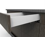 CASSETTO IN METALLO 86X350 CON GUIDE SOFT-CLOSE GRIGIO SCURO