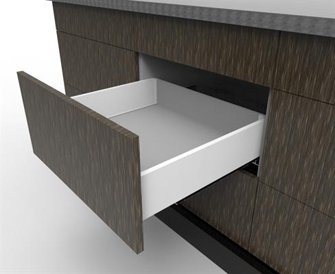 CASSETTO IN METALLO 118*500 GUIDE SOFT-CLOSE GRIGIO SCURO