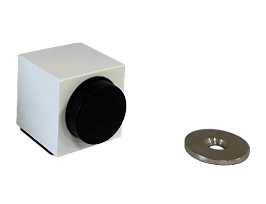 FERMAPORTA QUADRO IN ZAMA CON MAGNETE BIANCO