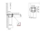 ATTACCO PER PIEDINO IN ABS H.5 A VITI CIL. NERO