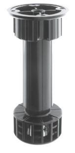 PIEDINO IN ABS H.6cm NERO
