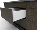 CASSETTO IN METALLO 199*450 GUIDE SOFT-CLOSE GRIGIO SCURO