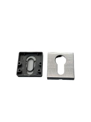 BOCCHETTA IN ALLUMINIO QUADRATA FORO CILINDRO 53x53 NERA