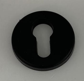 BORCHIA TONDA IN NYLON RAL 9010 CON BASE PER CILINDRO SAG