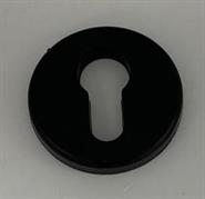 BORCHIA TONDA IN NYLON RAL 9010 CON BASE PER CILINDRO SAG