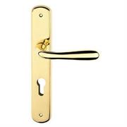 MANIGLIA SERIE AMALFI C/PLACCA ALLUMINIO FORO CILINDRO BRONZ