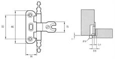 CERNIERA PER PORTE IN BATTUTA BRONZATA