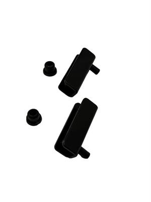 CERNIERA DX+SX PER ANTA IN VETRO NERA
