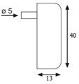 CERNIERA DX+SX PER ANTA IN VETRO NERA
