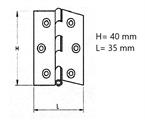 CERNIERA A LIBRO IN OTTONE FRES. MEZZA ZANZCA 40X35 BRONZATA