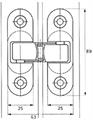 CERNIERA INVISIBILE 89*25 CROMSAT
