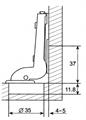 CERNIERA C/CLIPS COL.00 SCOD.35 NICHELATA + BASE REGOLABILE