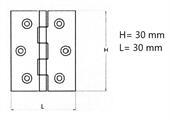 CERNIERA A LIBRO IN OTTONE FRESATO 30X30 BRONZATA