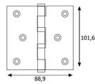 CERNIERA IN OTTONE 4*3,5 CROMO