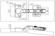 CERNIERA SOFT-CLOSE C/00 SC.40 NICHELATA + BASE REGOLABILE