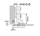CERNIERA P/VETRO C/CLIPS S.35 AP.105ø C.08 SOFT NICH.C/BASE