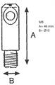 ASTINA IN ACCIAIO ZINCATA M8*46*10