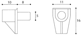 REGGIPIANO IN PLASTICA 16X11 TRASPARENTE