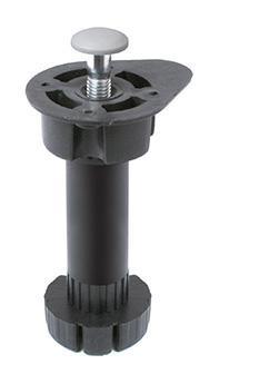 PIEDINO IN PLASTICA H10 CM NERO (CONFEZIONE 4 PZ.)