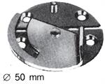 PIASTRINA CON ECCENTRICO PER TAVOLI 50 ZINCATA