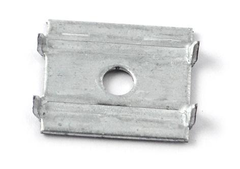 PIASTRINA FERMASCHIENA A 4 PUNTE MM.21X17 ZINCATA