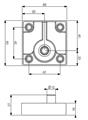 PIEDINO LIVELLATORE IN ZAMA 6X6 CROMO