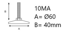 PIEDE OSCILLANTE ESAG.12 D.60X50XM.10 NERO