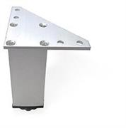 *PIEDINO QUADRATO IN ALLUMINIO H10CM CON PIASTRA CROMSAT