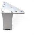 PIEDINO QUADRATO IN ALLUMINIO H12CM CON PIASTRA CROMSAT