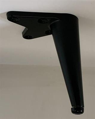 PIEDINO CONICO IN ZAMA H.100 MM. NERO OPACO