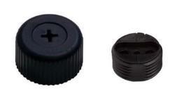 REGOLATORE PER SUPERFICI 25 MM CON FORO A CROCE NERO