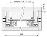 GUIDA SINCRONIZZA ESTR/TOT. SOFT-CLOSE 3 REGOL.AZ. CM 30 ZIN