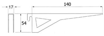 REGGIMENSOLA PER LEGNO cm 15 CROMSAT