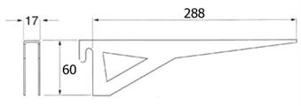 REGGIMENSOLA PER LEGNO cm 30 CROMSAT