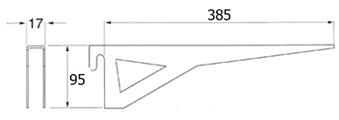 REGGIMENSOLA PER LEGNO cm 40 CROMSAT