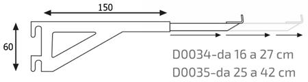 REGGIMENSOLA REGOLABILE DA 16 A 27 CM NERO