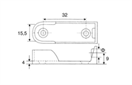 REGGITUBO PER TUBO OVALE 30*15 ORO