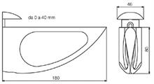 REGGIMENSOLA PER LEGNO O VETRO 180MM CROMSAT