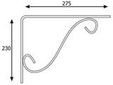 REGGIMENSOLA IN FERRO BATTUTO 240X290mm ARGENTO ANTICO
